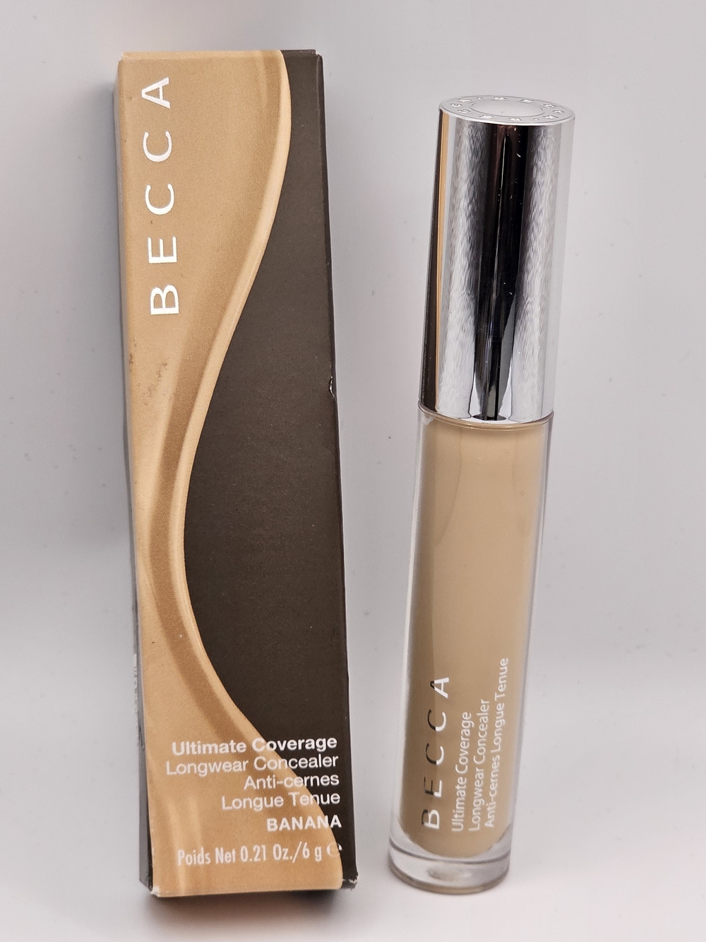 NEW BECCA Ultimate Coverage Longwear Concealer - Banana (Beige) 0.21 oz